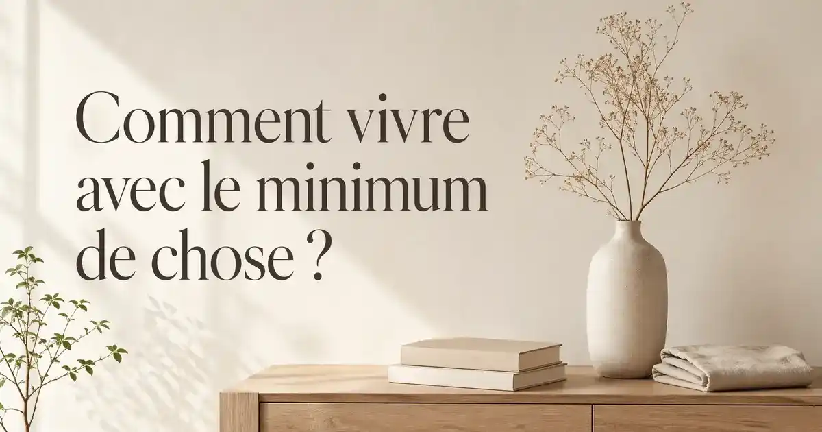 Comment vivre avec le minimum de choses ?