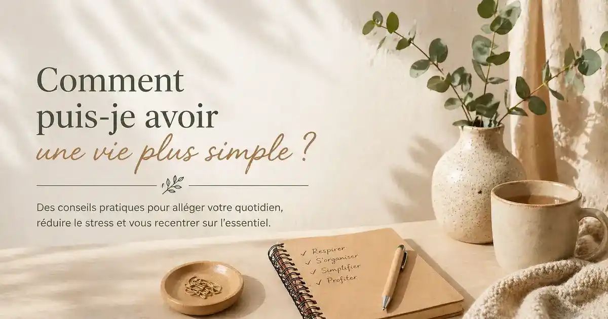 Comment puis-je avoir une vie plus simple ?