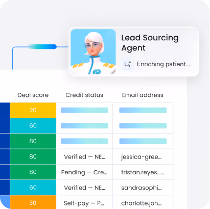 Lead sourcing agent for manufacturing