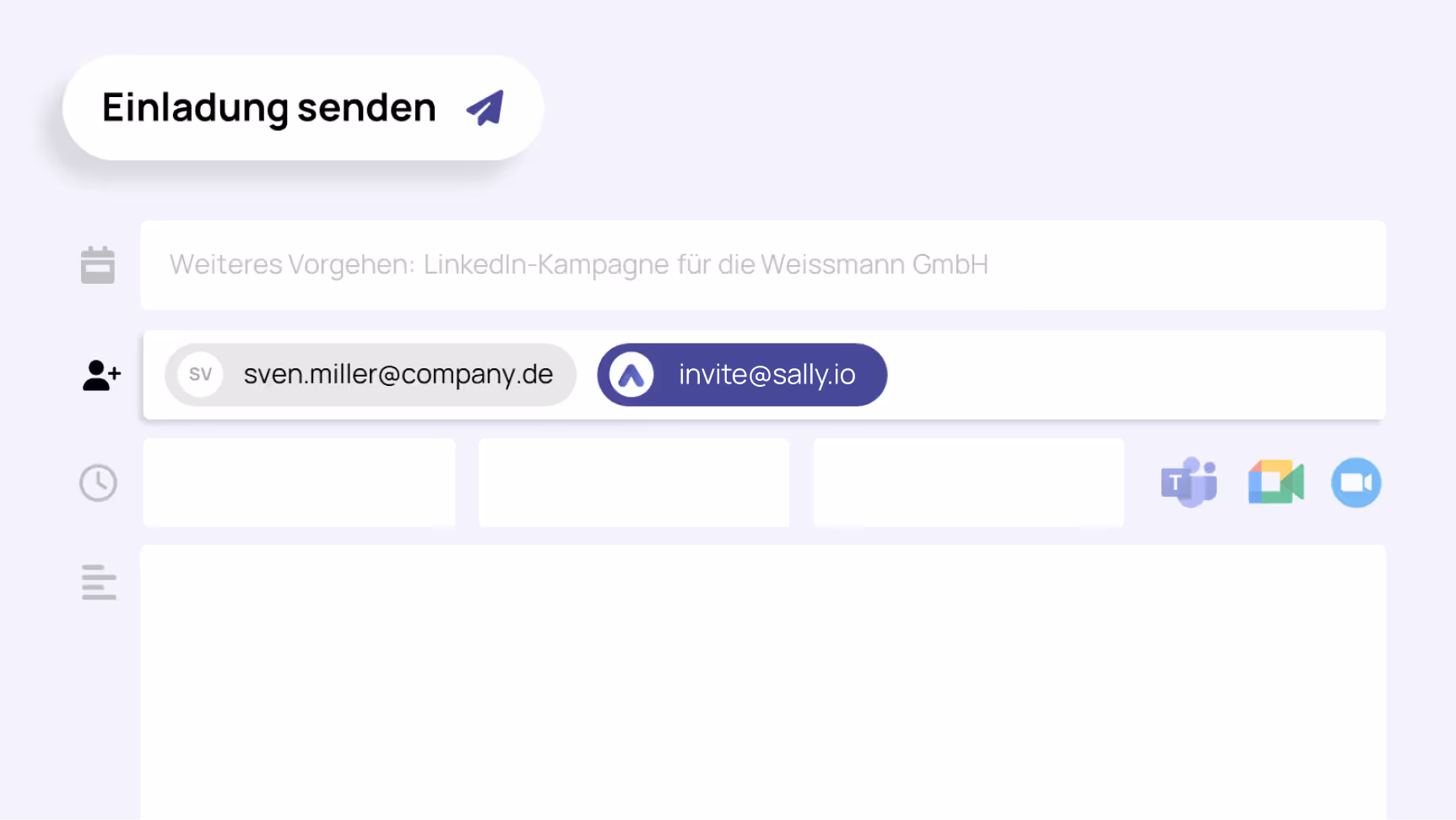 Invite Sally AI on your appointment
