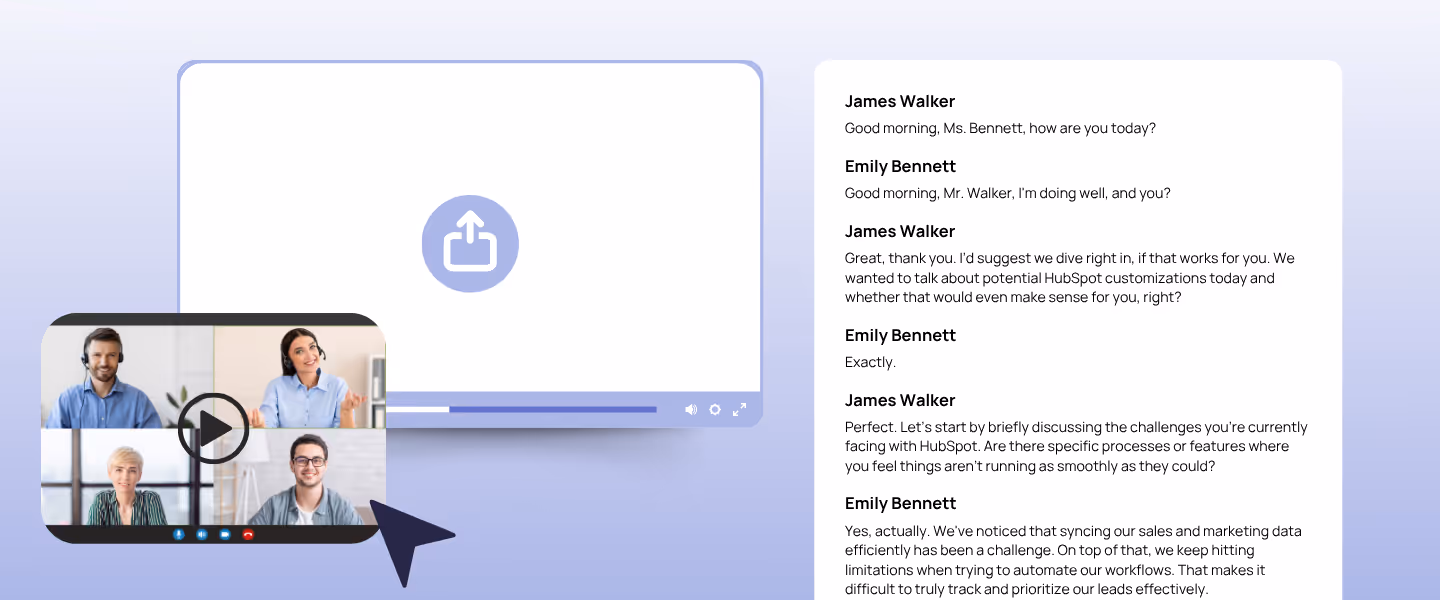 Video Upload mit Transkription