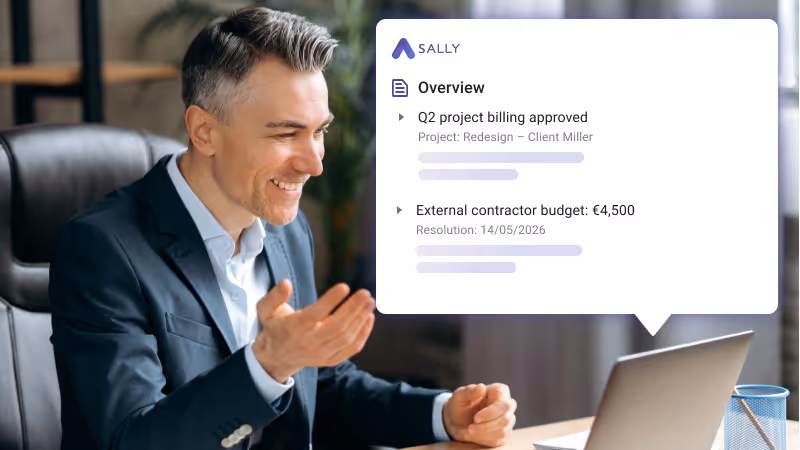 sally transcription for an online meeting for datev