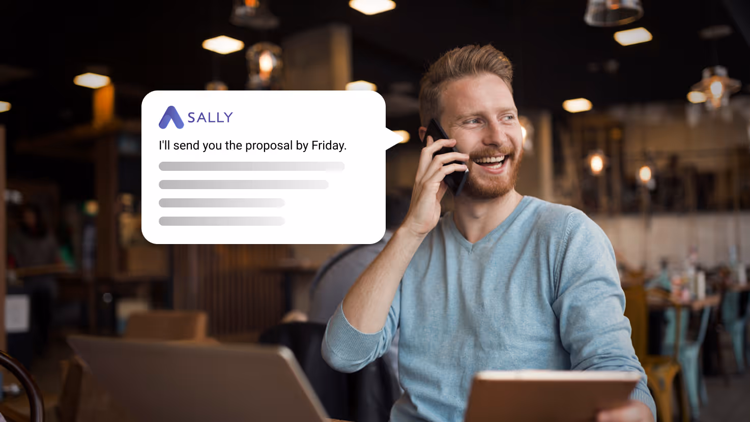 man is calling and let sally ai transcribe it automatically