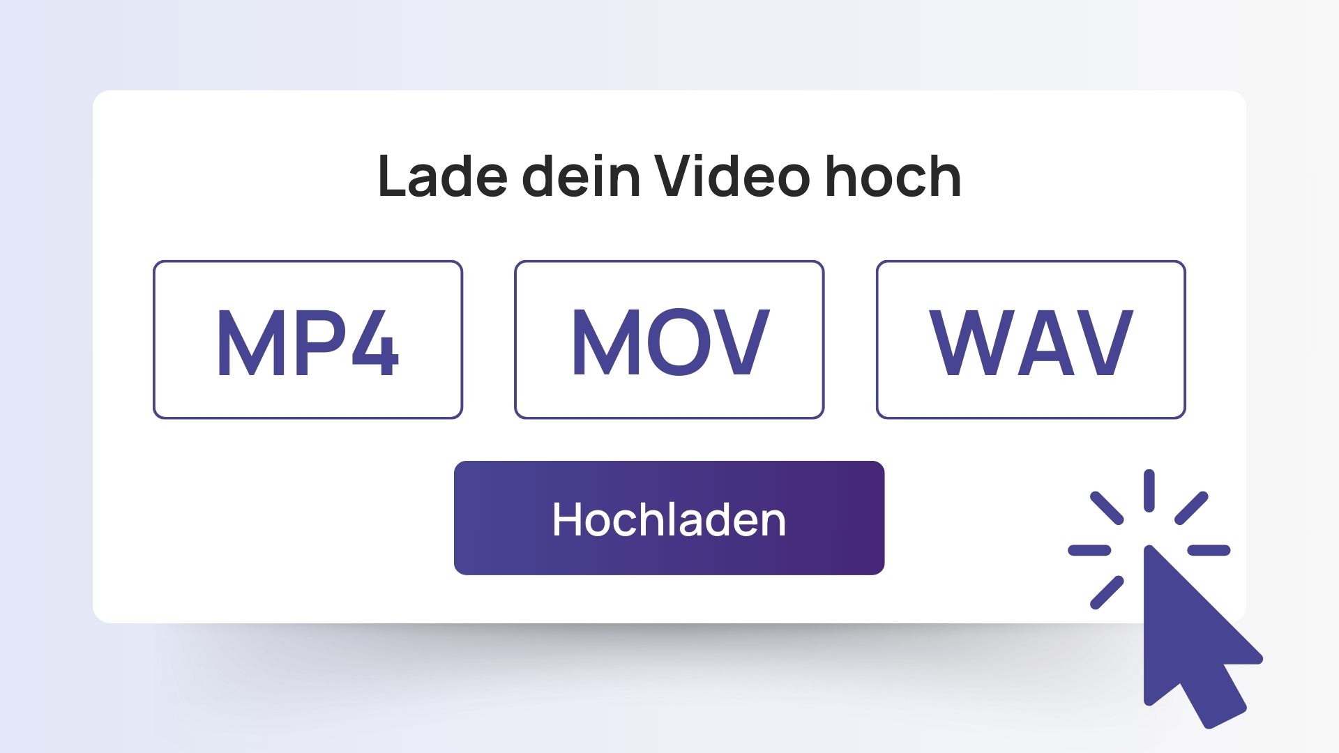 Videoformate für Transkript hochladen