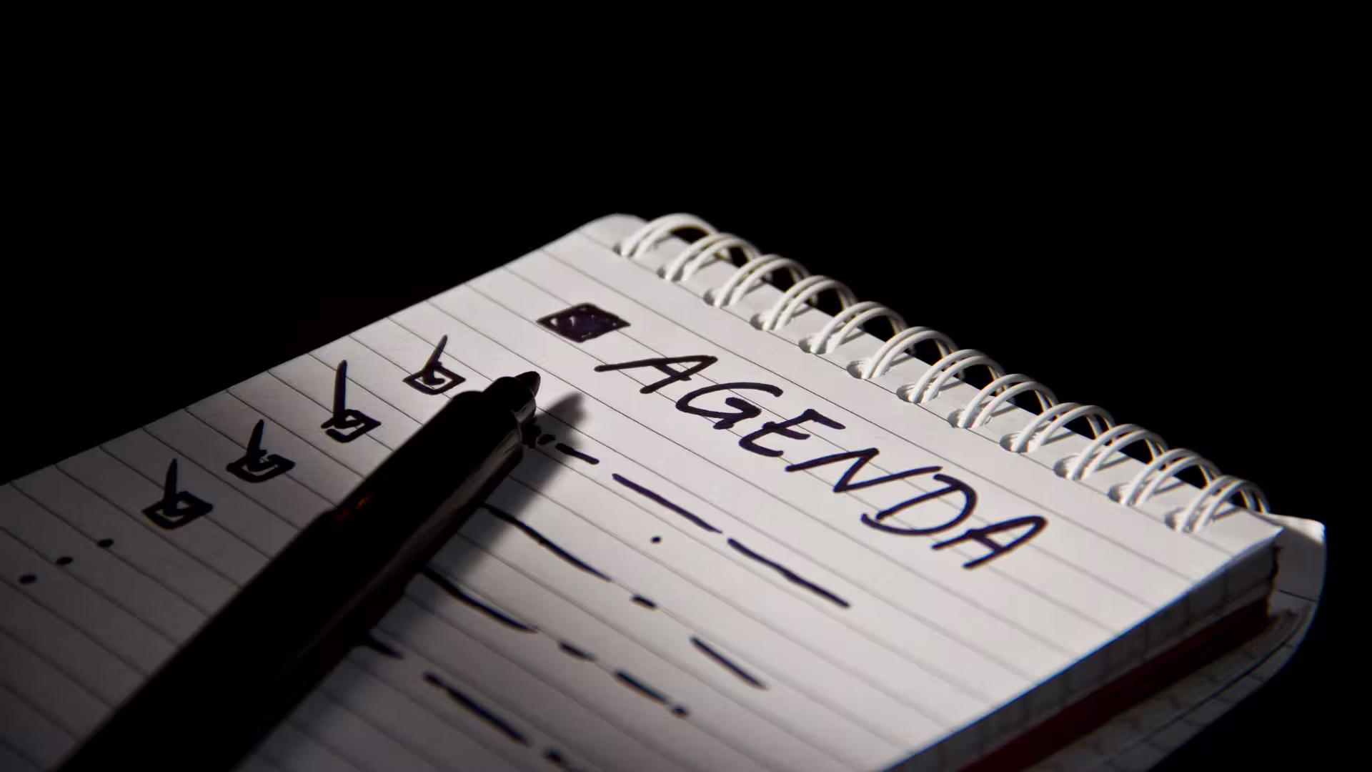 Meeting Agenda on paper