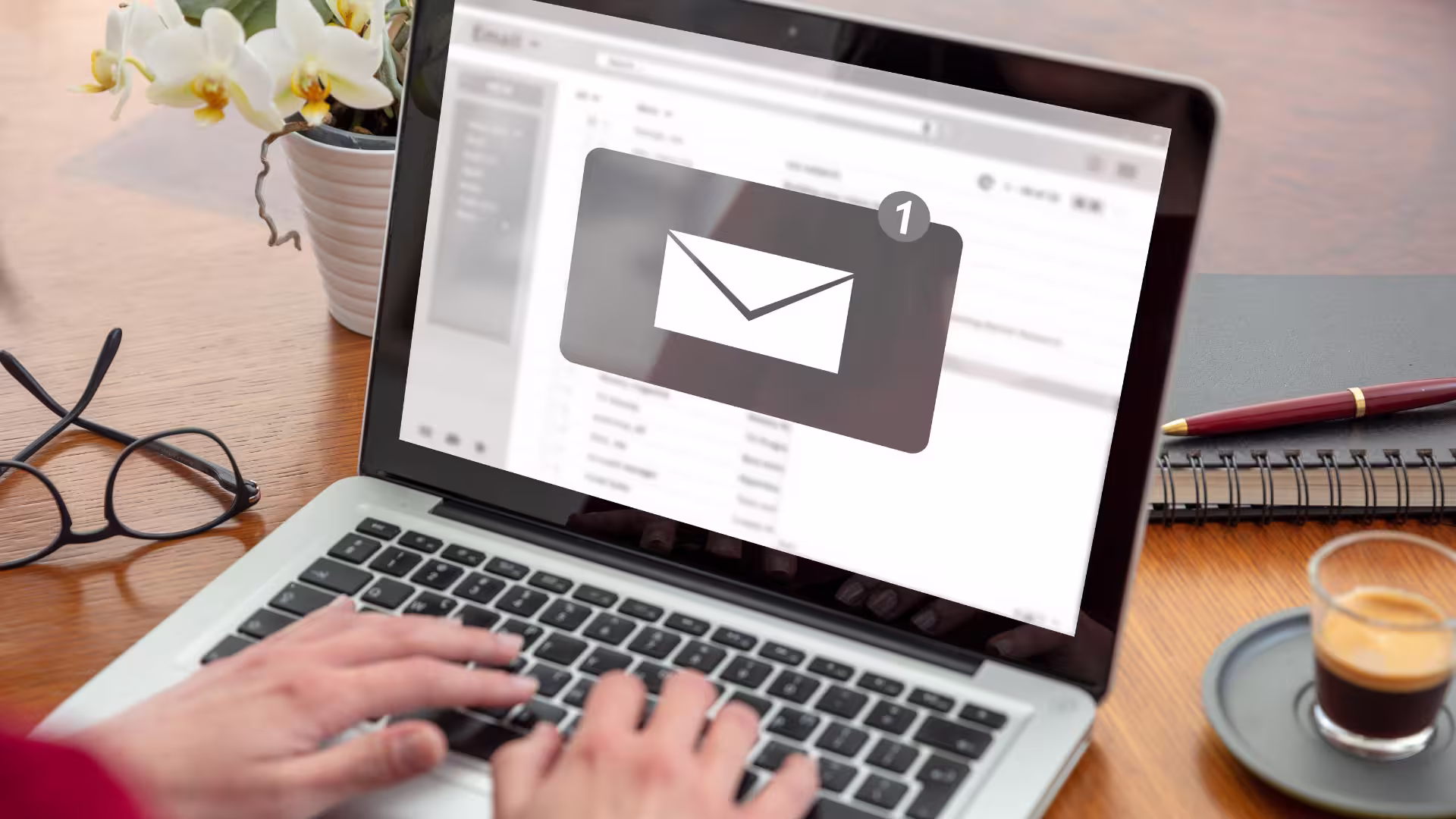 E-mail on a Laptop