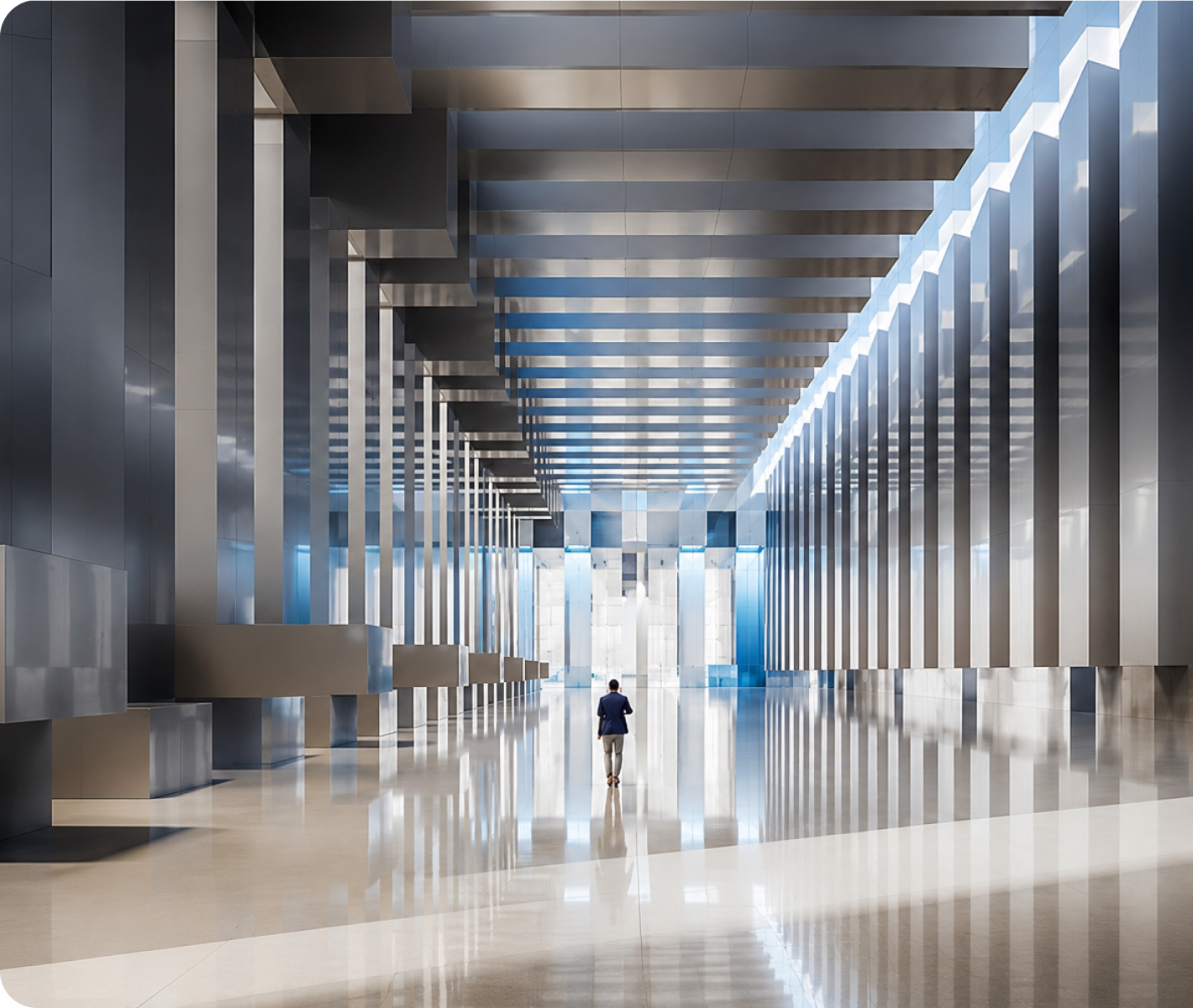 Modern law firm corridor