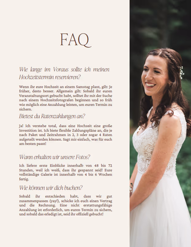 Seite des Hochzeits Welcome Guide von Patrick Troxler Photography. Erhalte alle Infos und Tipps für deine Hochzeitsplanung und Hochzeitsreportage. Stil: Boho, Vintage.