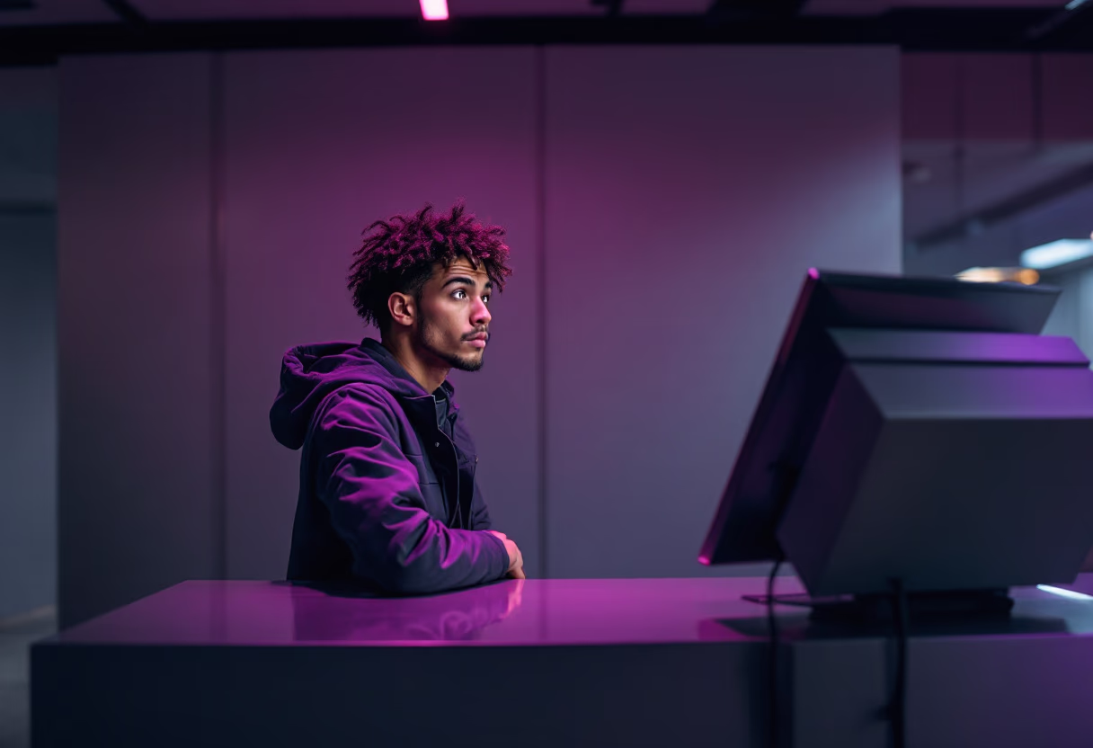 image of a person asking a question at an information counter for a mobility and transportation business