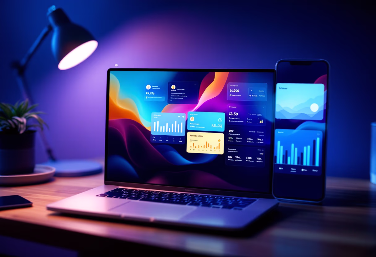 [interface] image of a dashboard interface (for a productivity tools business)