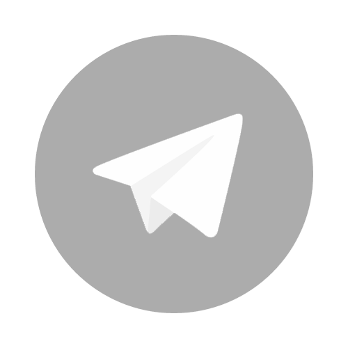 Telegram logo - grey color