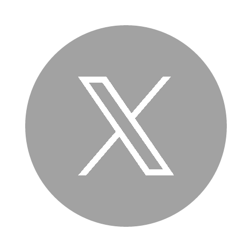 X logo - grey color