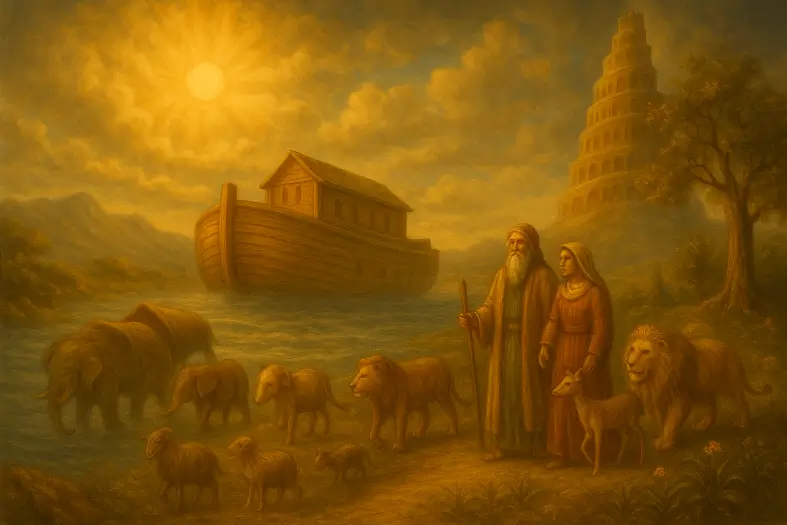 Noach, Teiva, Mabul, and tower of Babel