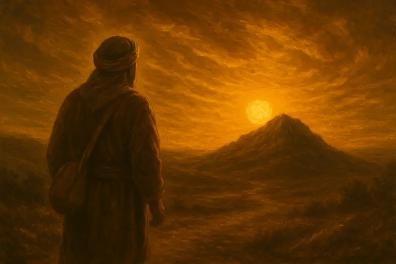 Yaakov Avinu traveling to Beis El to fulfill his vow