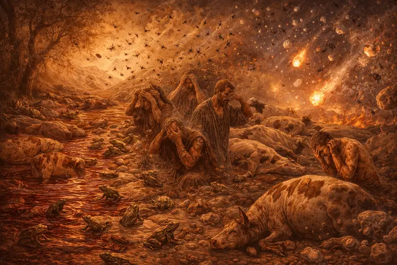 The 7 plagues in Va'eira