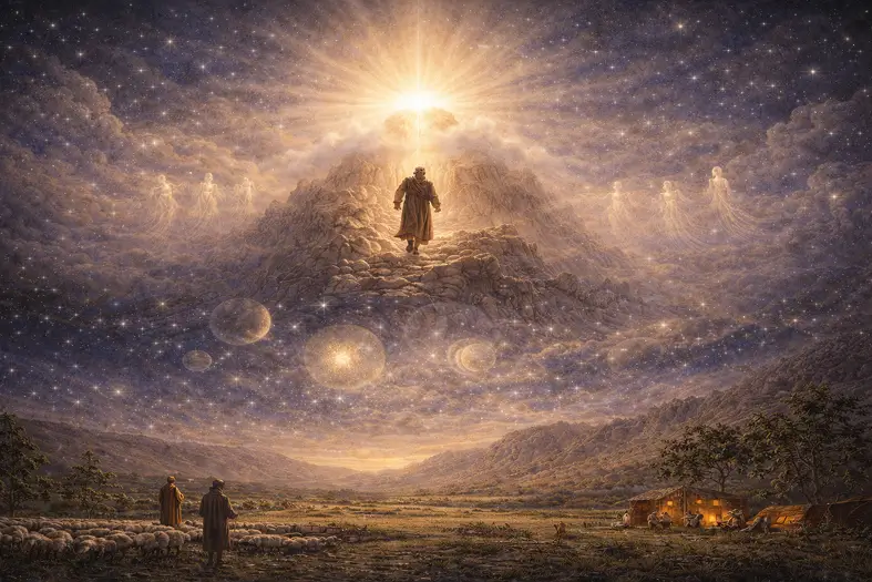 Moshe ascending Har Sinai