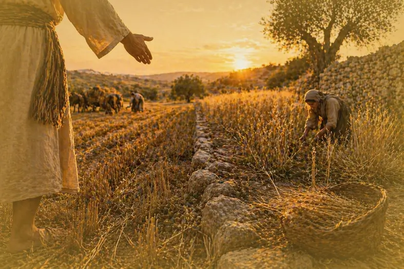 Leaving the field uncut for the poor