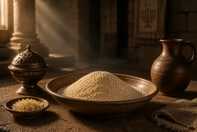 Not to put frankincense on her meal offering