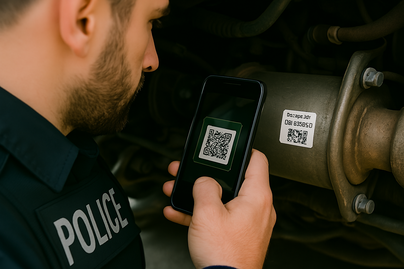 police scanning Ordcan label