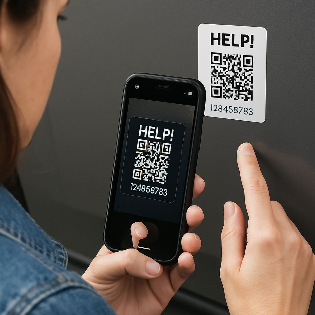 mobile phone readable QR labels