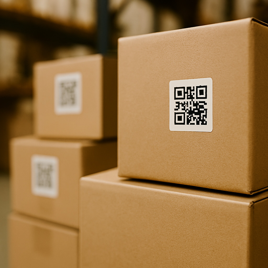 Packaging materials protected with QR codes