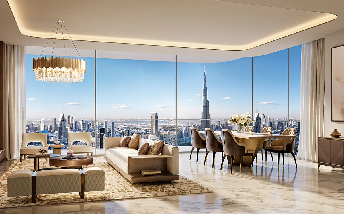 a residence with burj khalifa view