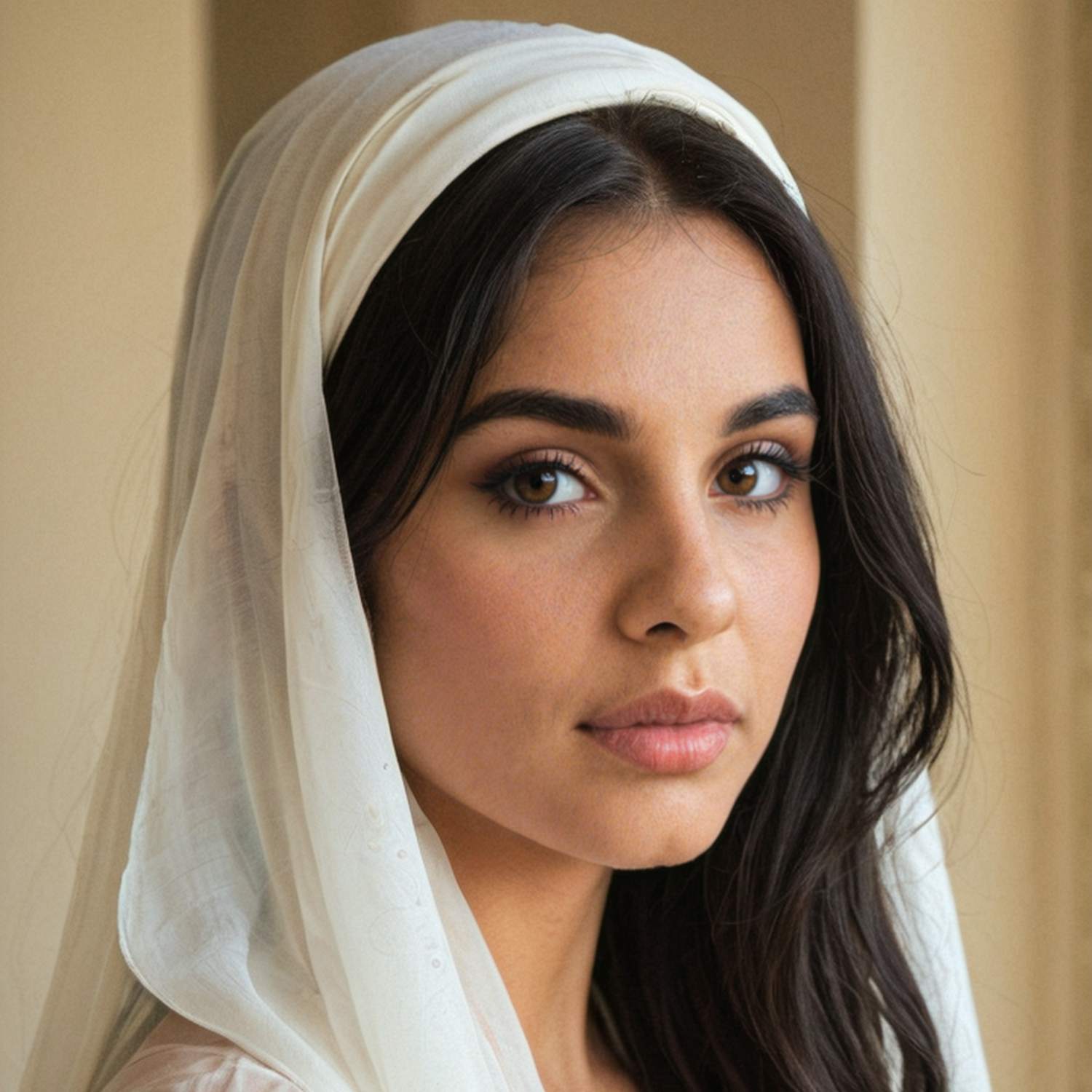A picture of a stunning arab AI influencer made with the Fannabe AI Influencer generator. 