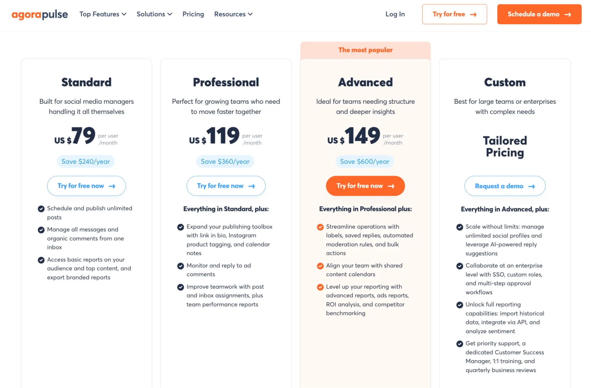 Agorapulse pricing