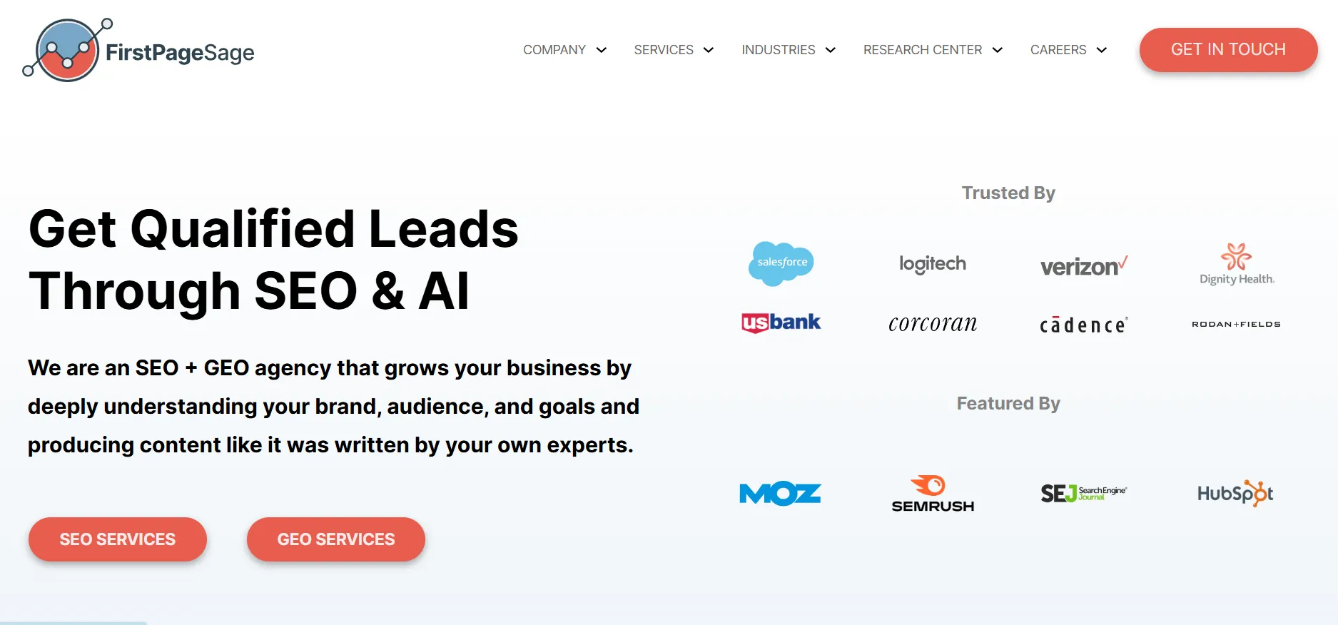 Top GEO Agency - First Page Sage