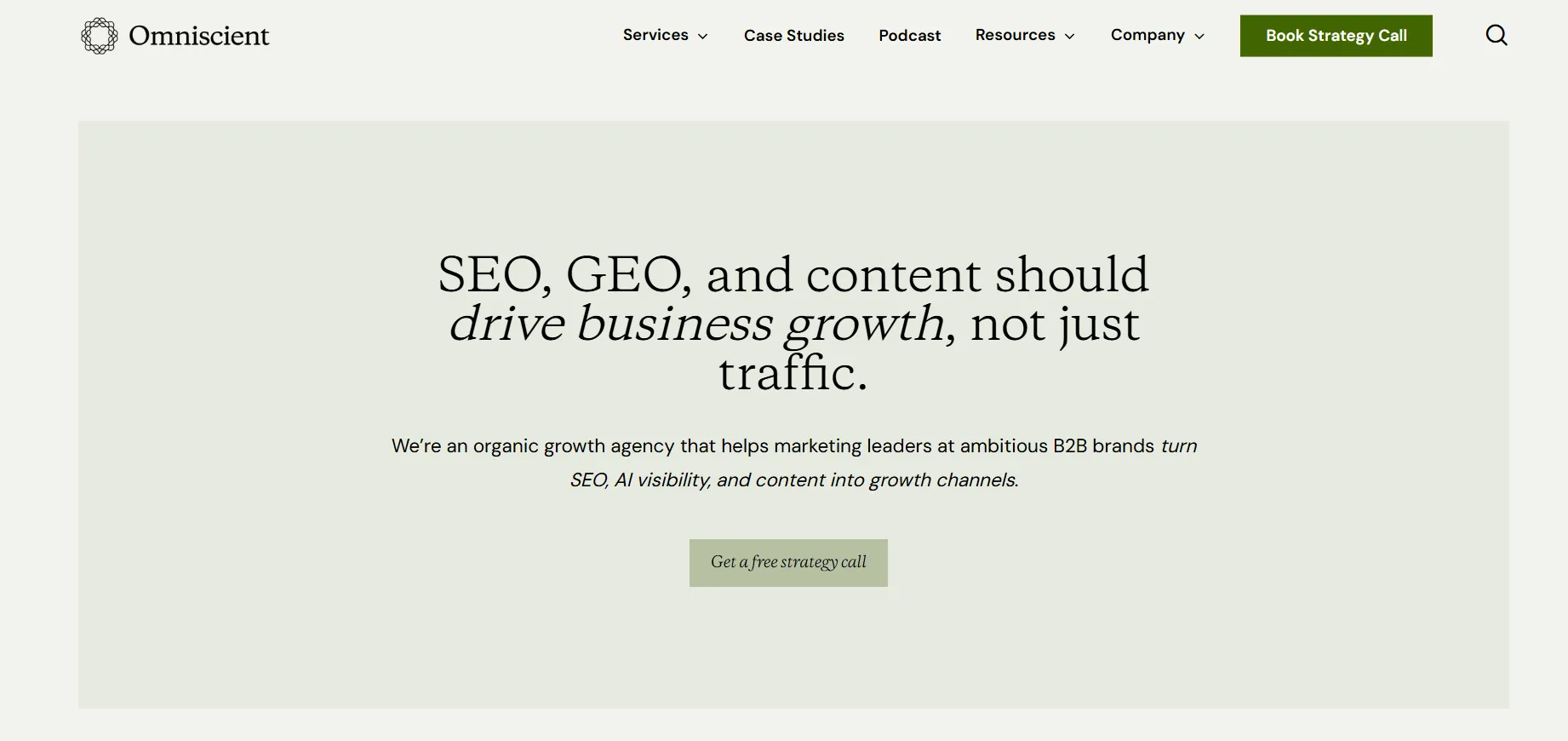 Top GEO Agency - Omniscient Digital