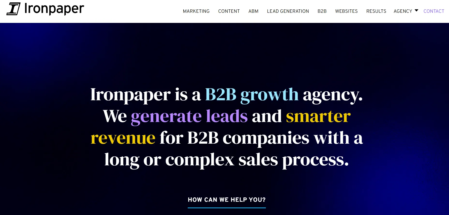 Demand Generation Agency for Enterprise B2B - Ironpaper