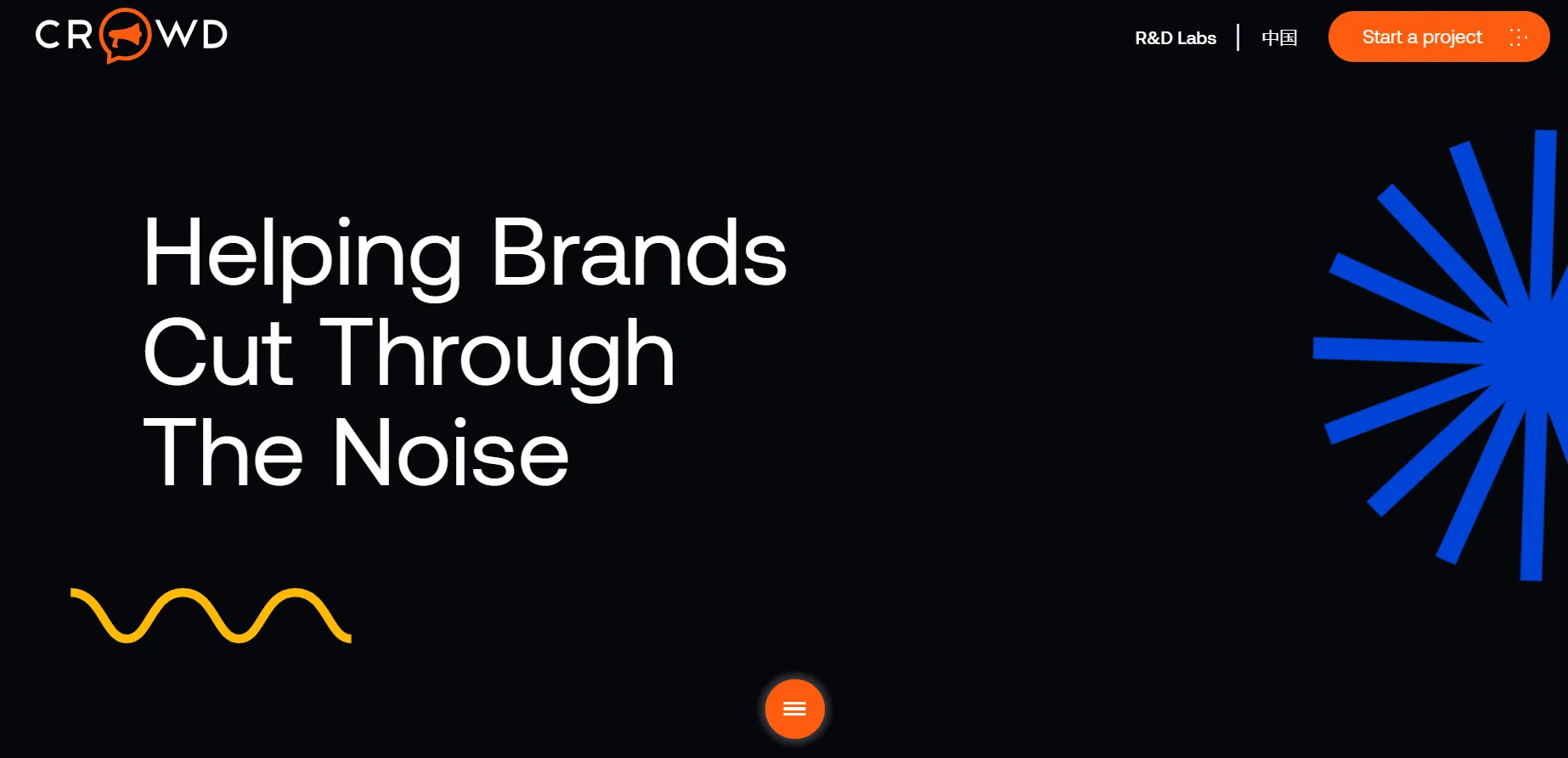 Crowd agency website homepage