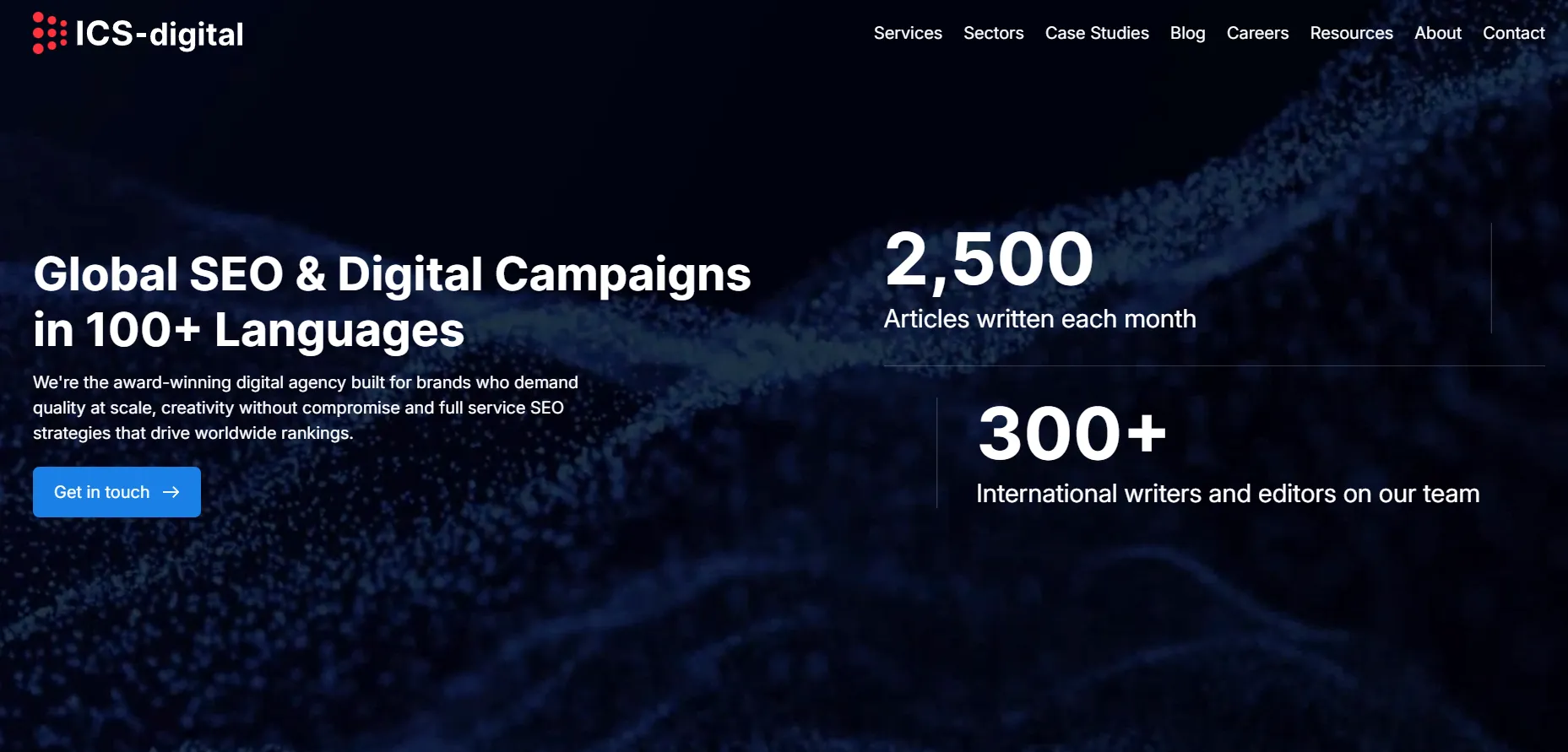 ICS Digital website homepage