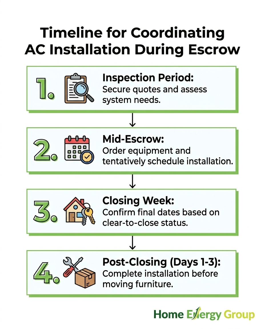 Timeline for Coordinating AC Installation During Escrow
