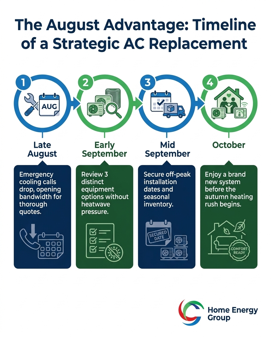 The August Advantage: Timeline of a Strategic AC Replacement