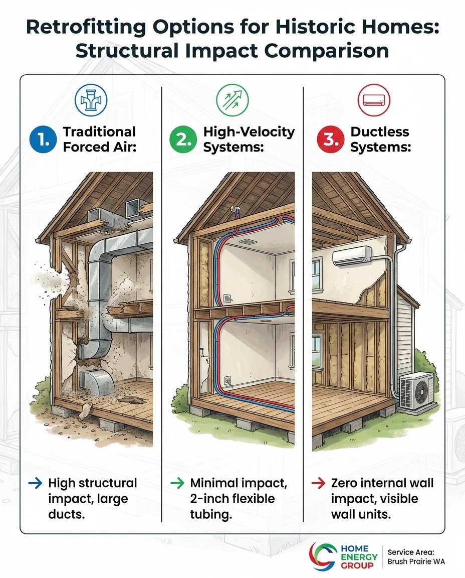Retrofitting Options for Historic Homes: Structural Impact Comparison