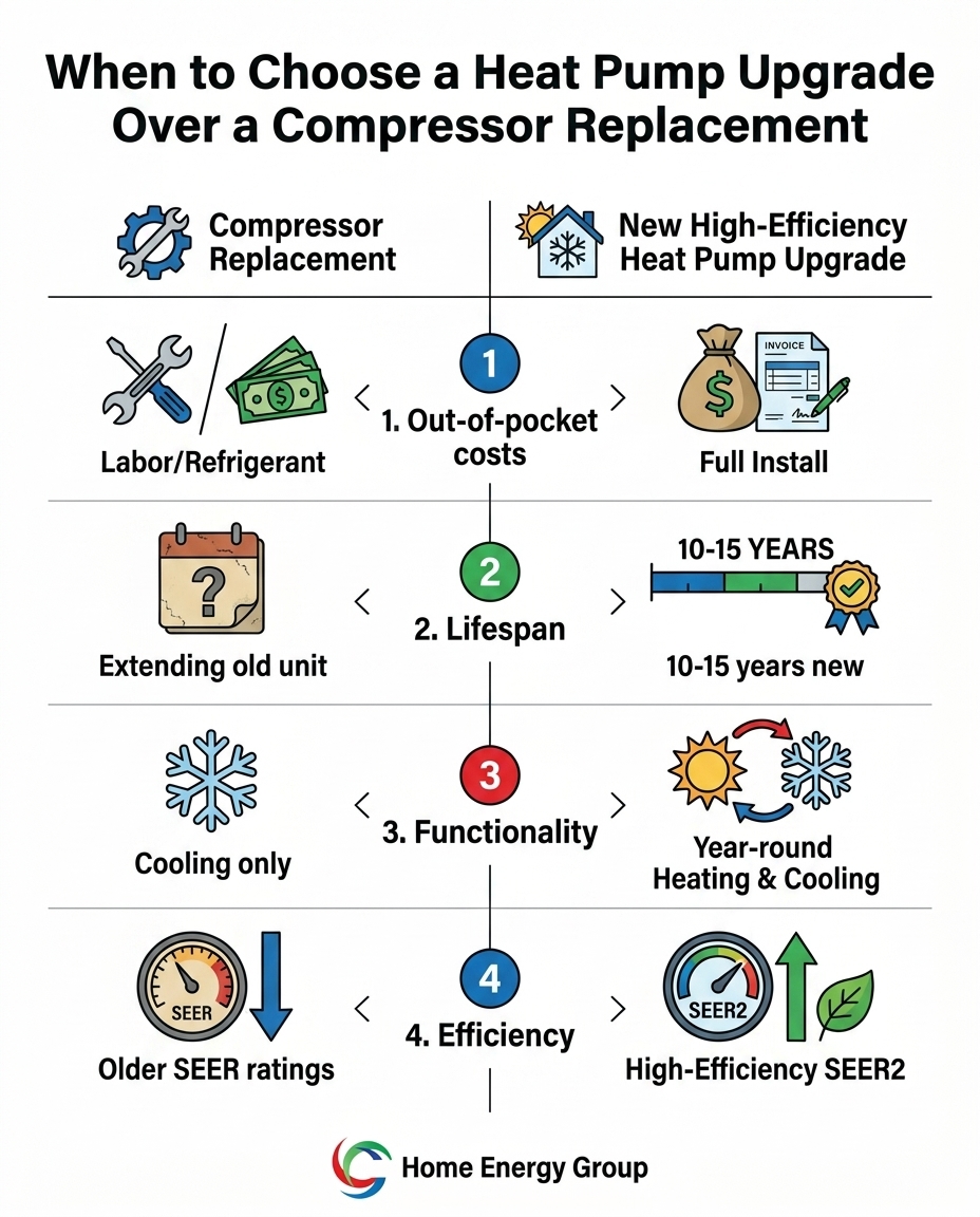 When to Choose a Heat Pump Upgrade Over a Compressor Replacement