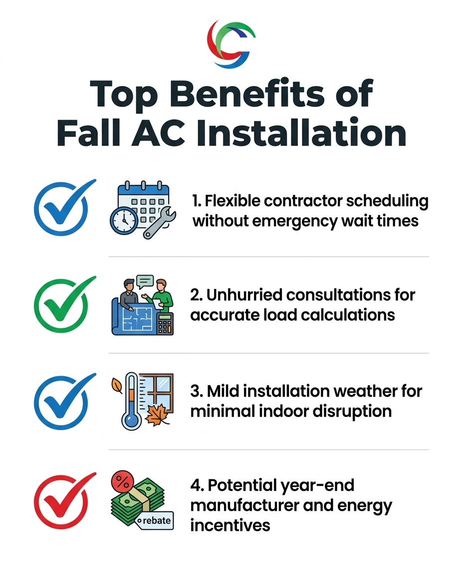 Top Benefits of Fall AC Installation