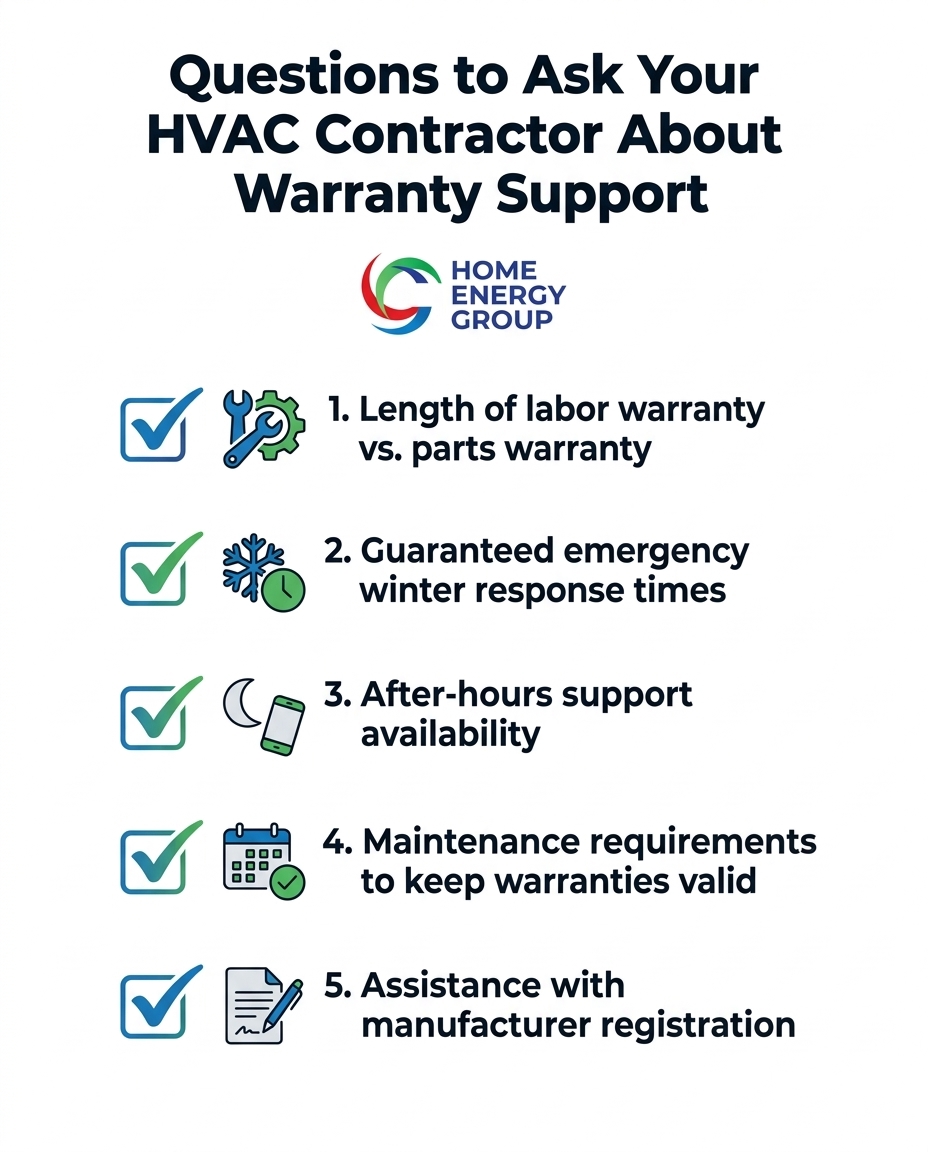 Questions to Ask Your HVAC Contractor About Warranty Support