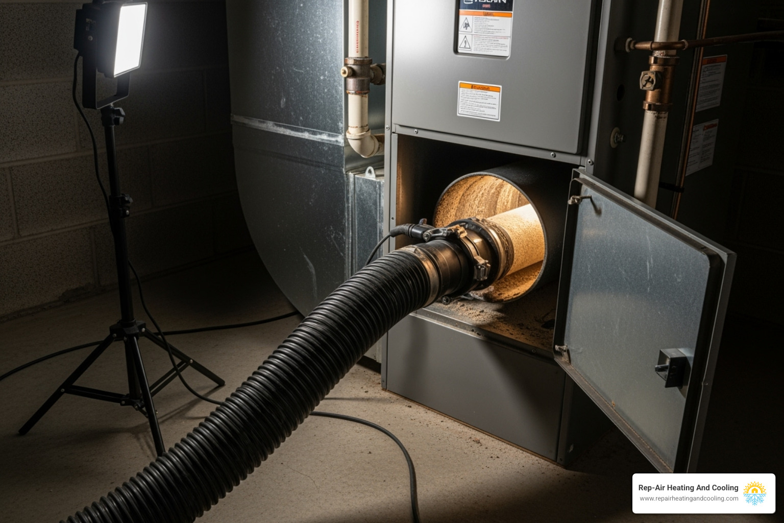 professional duct cleaning equipment, like a high-powered vacuum hose connected to a furnace - duct cleaning aldergrove, bc professional duct cleaning equipment, like a high-powered vacuum hose connected to a furnace - duct cleaning aldergrove, bc