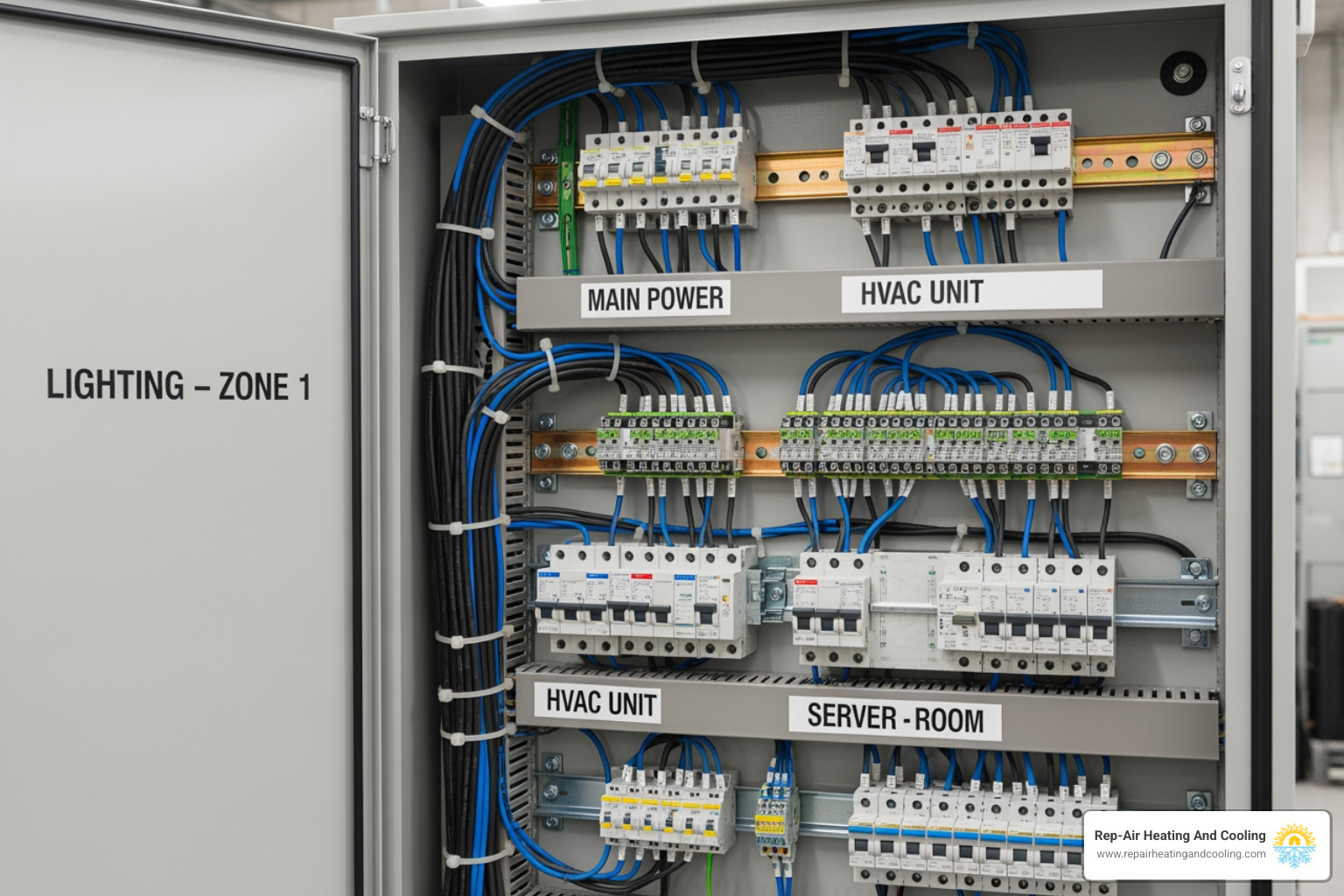 Neatly wired commercial electrical setup - electrical services maple ridge bc