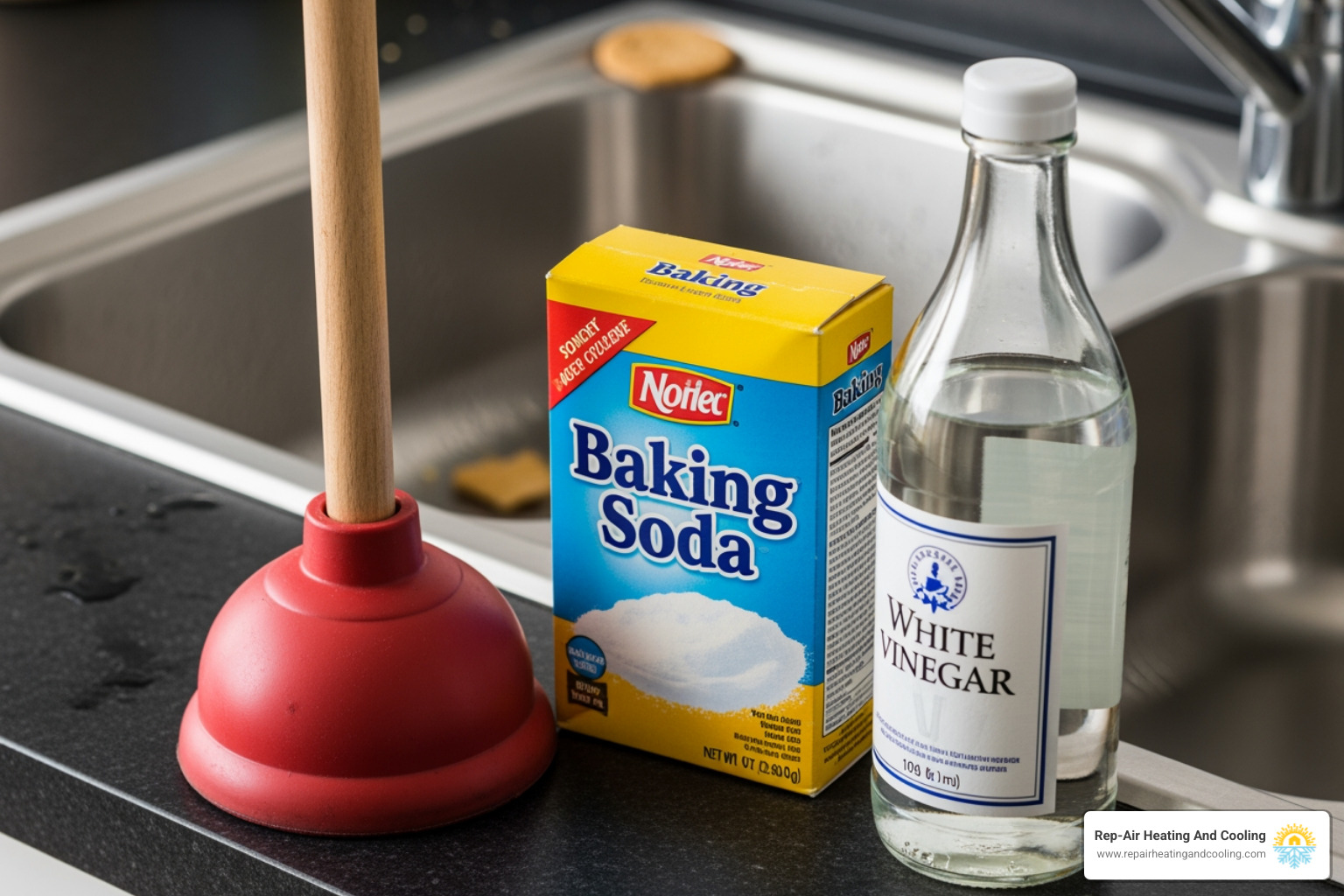 common DIY drain cleaning tools: a plunger, baking soda, and vinegar - My kitchen sink has a slow drain. Who can I call for a fix in Walnut Grove? common DIY drain cleaning tools: a plunger, baking soda, and vinegar - My kitchen sink has a slow drain. Who can I call for a fix in Walnut Grove?