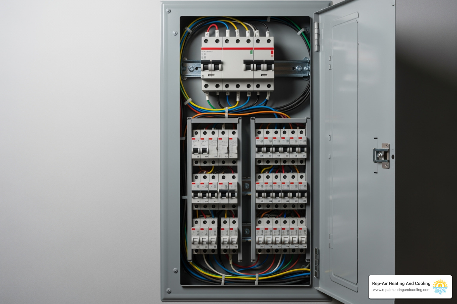 A home electrical panel with breakers clearly labeled, indicating organization and potential for issues - flickering lights pitt meadows bc