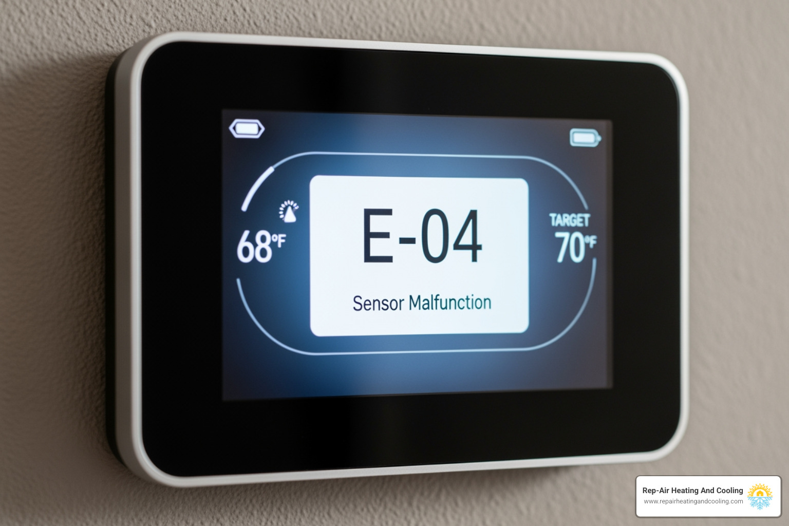 Thermostat displaying an error code - 24 hour heating service in fort langley, bc Thermostat displaying an error code - 24 hour heating service in fort langley, bc