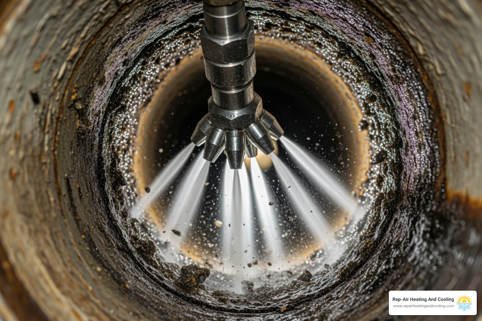 hydro-jetting nozzle clearing a pipe - clogged drain abbotsford hydro-jetting nozzle clearing a pipe - clogged drain abbotsford