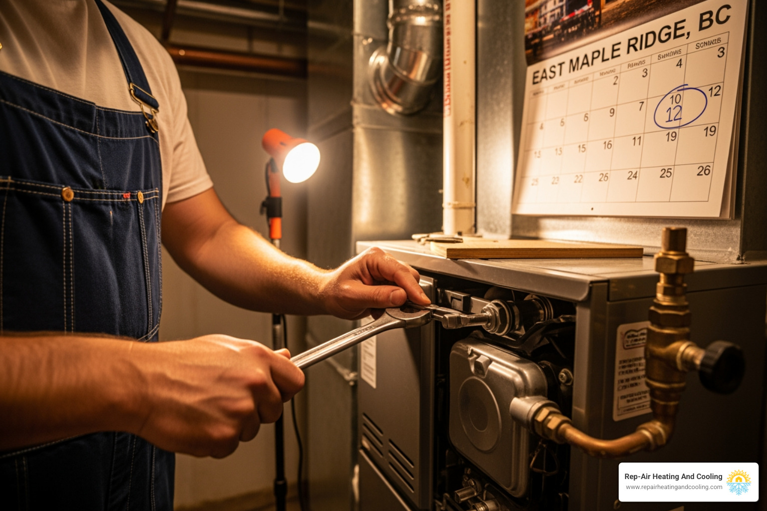 infographic showing the top 5 warning signs that indicate a heating system needs repair including poor heating performance weak airflow strange noises short cycling and increased energy bills with simple icons for each sign - heating repair in East Maple Ridge, BC