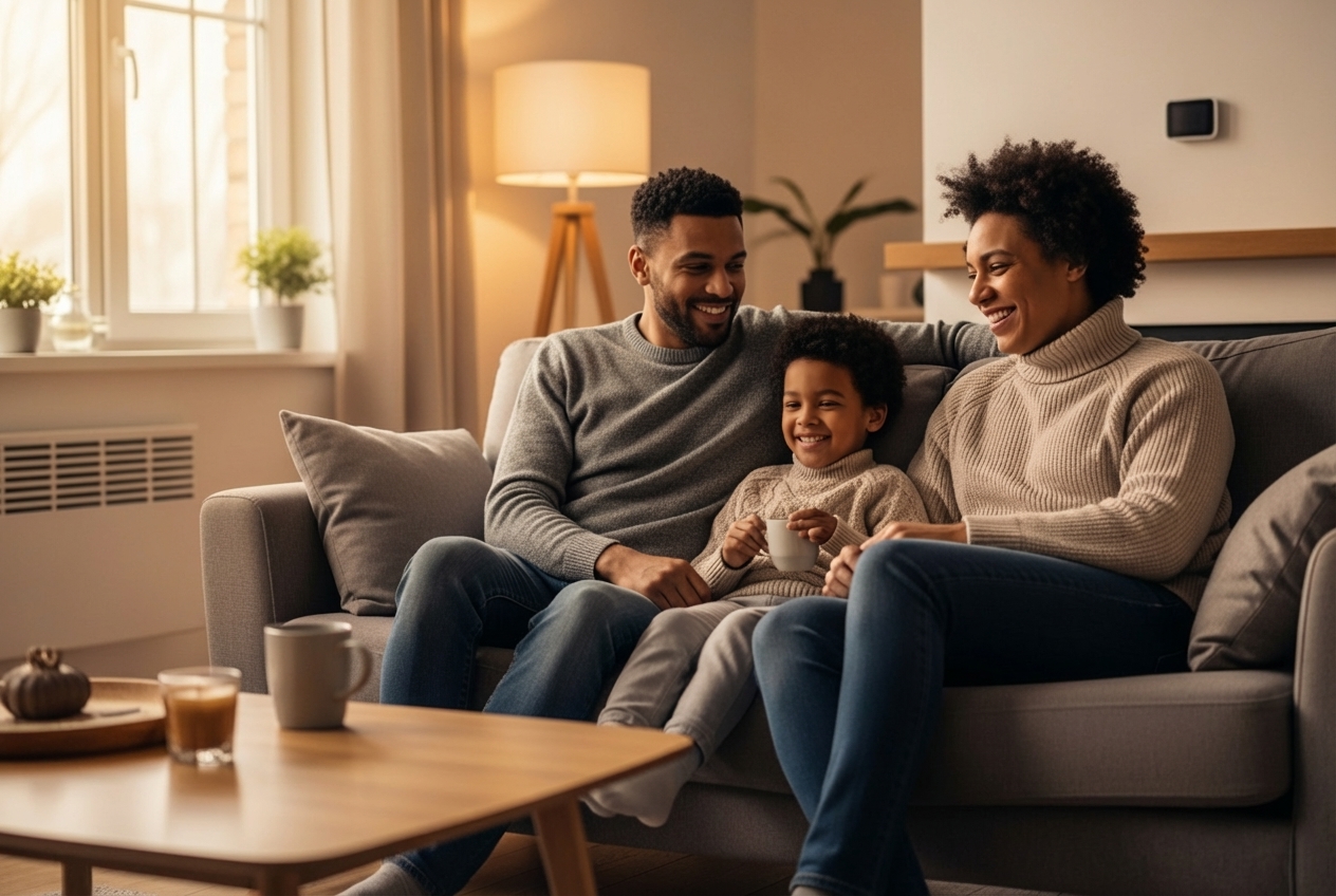 Infographic explaining the top 3 benefits of regular furnace service: improved safety, lower energy bills, and extended equipment lifespan - furnace service in Maple Ridge, BC