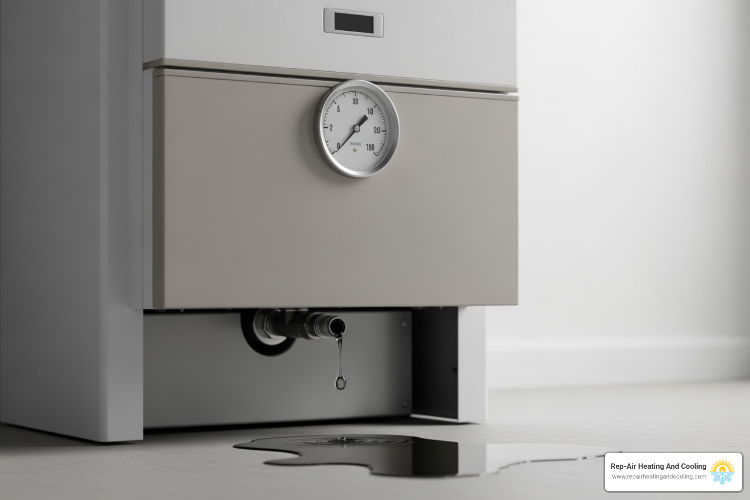 Infographic showing the top 5 signs your boiler needs emergency repair: 1) No heat or hot water production, 2) Strange noises like banging, kettling, or clanking, 3) Visible water leaks or corrosion around the unit, 4) Low boiler pressure or frequent pressure drops, 5) Gas smell or carbon monoxide detector alarm - emergency boiler repair in East Maple Ridge, BC Infographic showing the top 5 signs your boiler needs emergency repair: 1) No heat or hot water production, 2) Strange noises like banging, kettling, or clanking, 3) Visible water leaks or corrosion around the unit, 4) Low boiler pressure or frequent pressure drops, 5) Gas smell or carbon monoxide detector alarm - emergency boiler repair in East Maple Ridge, BC