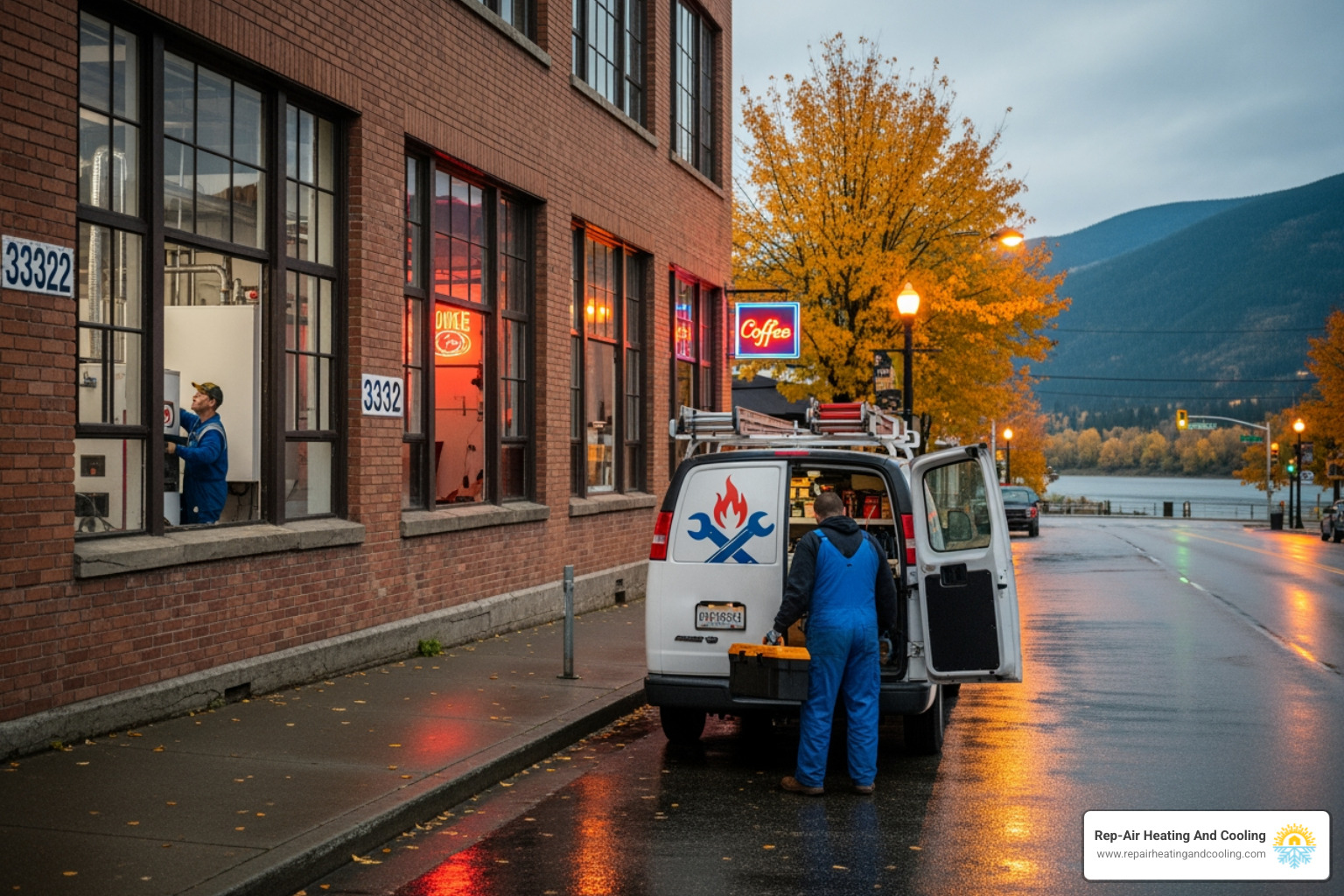 Professional technician inspecting a residential boiler - boiler maintenance company in Downtown Mission, BC