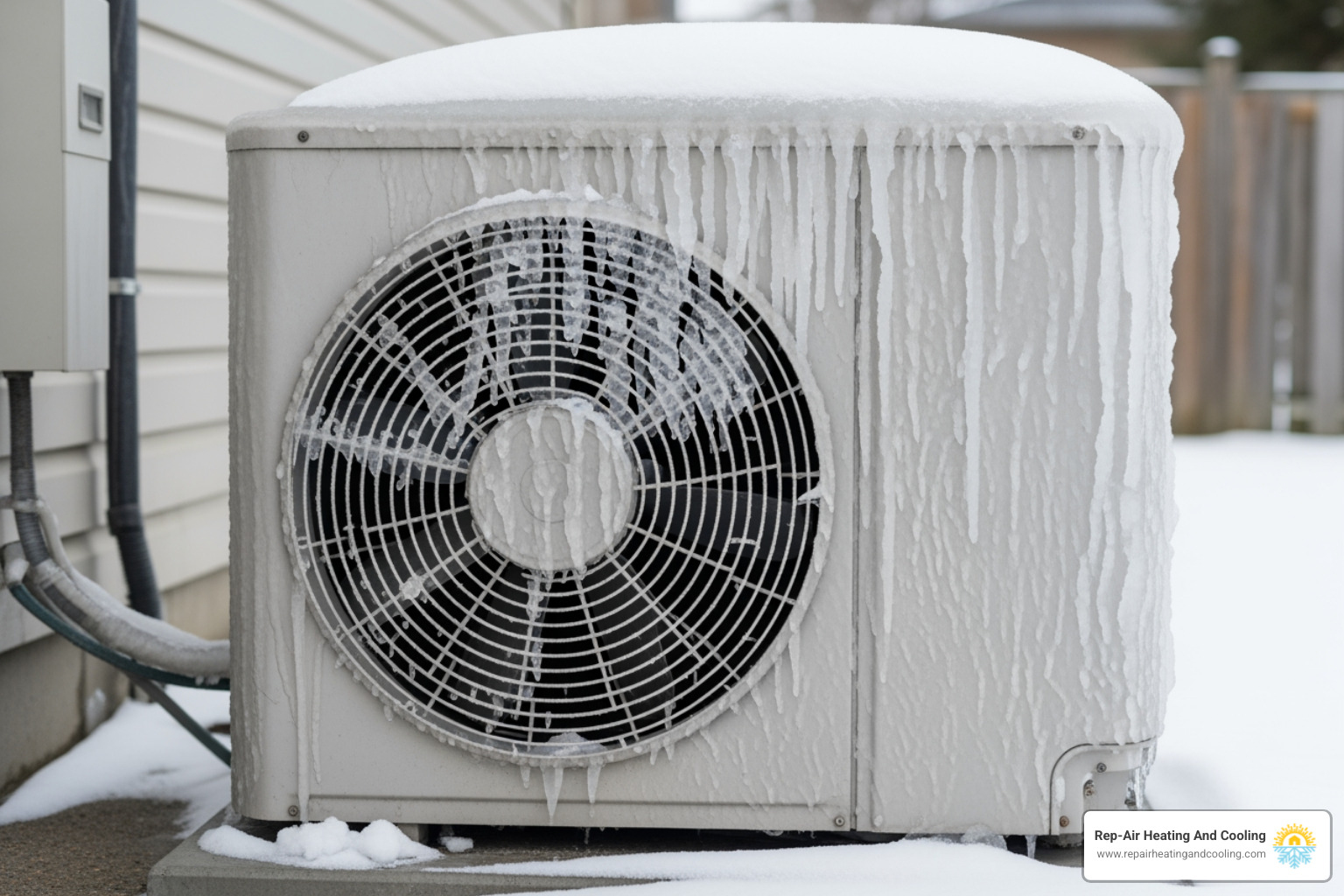 Infographic showing five warning signs of heat pump failure: inadequate heating or cooling, unusual noises like grinding or hissing, ice buildup on the outdoor unit, short cycling or constant running, and sudden spikes in energy bills - heat pump broken in abbotsford, bc